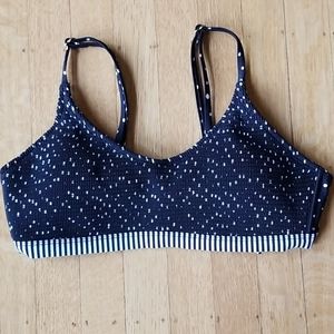 Black & White Bikini Tie-back Bikini Top, XL